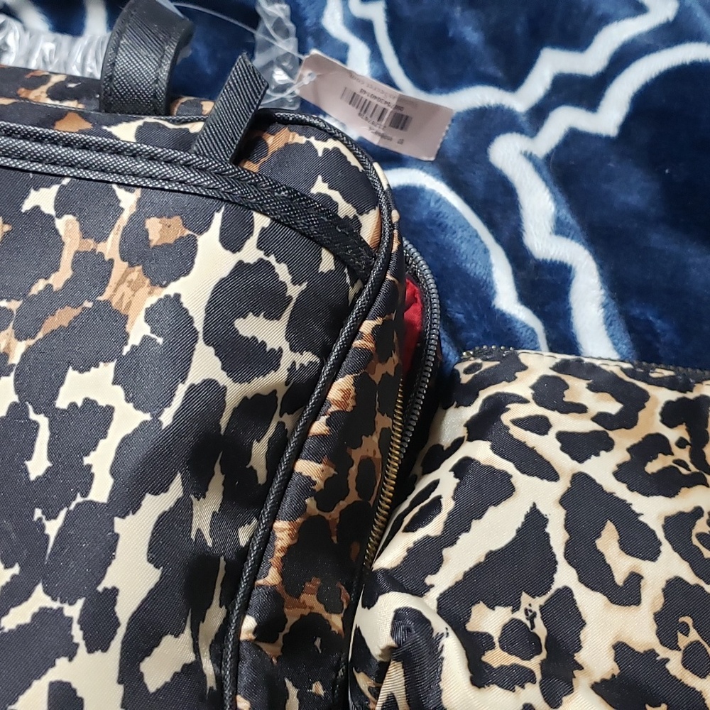Victoria Secret's leopard cosmetic bags